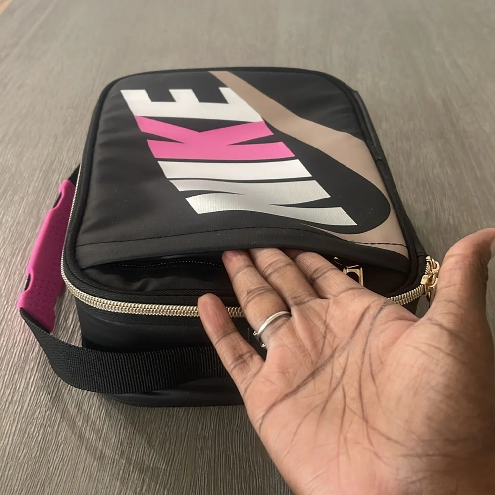 Nike insulated school or work lunchbox black and pink women’s or girl utility